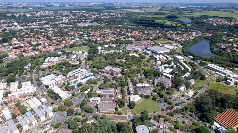Vista aérea da Unicamp, que pode ser considera o Vale do Silício brasileiro.
