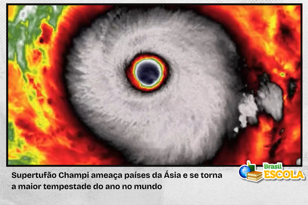 Imagem de satélite do supertufão Champi