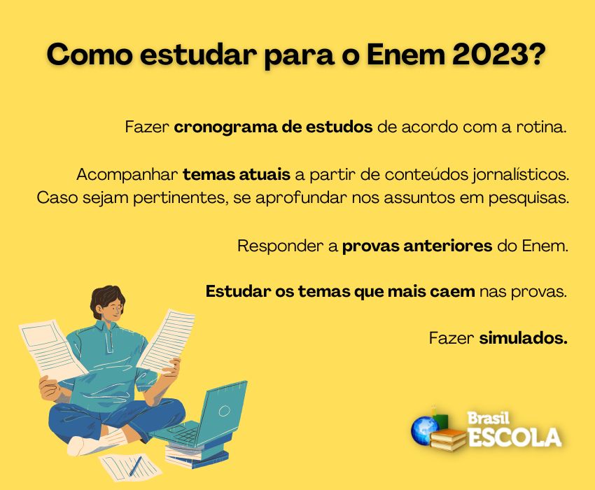 Enem 2023: a 20 dias para a prova, como se preparar para as