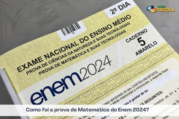 Caderno de provas azul do Enem 2024, texto Prova de Matemática do Enem 2024