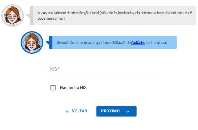 Página do participante do Enem