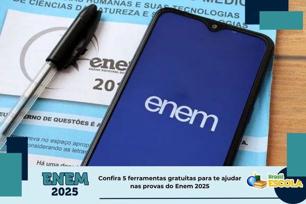 Estudante mostra notas de dinheiro. Texto na imagem: Quem ganha R$200 por fazer o Enem 2025?