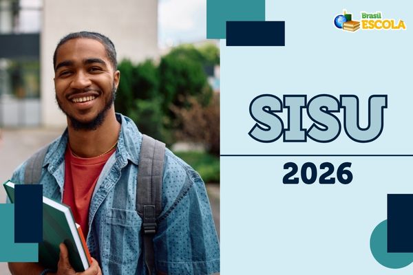 SiSU 2026 Estudante universitário preto sorrindo. Texto SiSU 2026