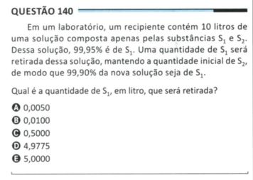 Quest&atilde;o de matem&aacute;tica Enem 2025
