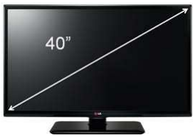 Televisão com diagonal de 40 polegadas