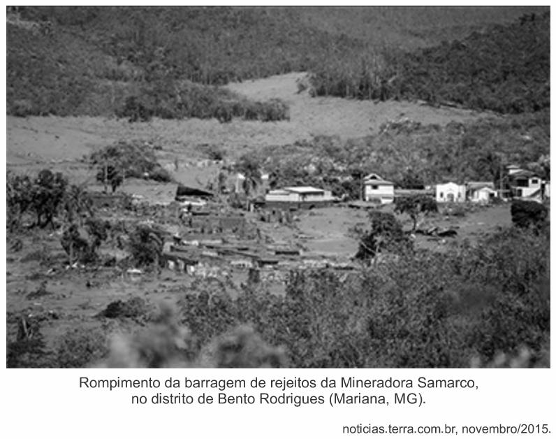 Rompimento da barragem em Mariana (MG).