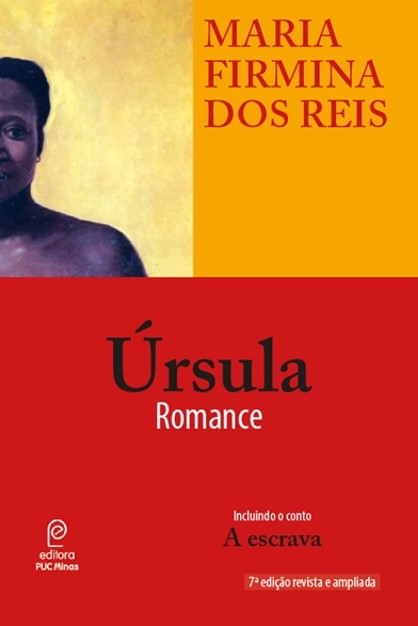 Metade do busto de uma mulher negra na capa do livro Úrsula, de Maria Firmina dos Reis, da editora PUC Minas. 