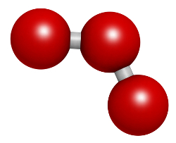 Molécula de ozônio