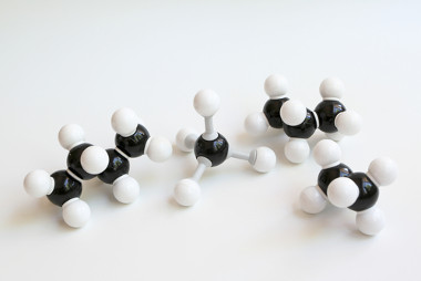 Moléculas que fazem parte da composição do gás de cozinha (butano, metano, propano e etano, respectivamente)