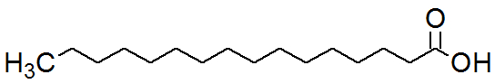 Fórmula estrutural do Ácido palmítico
