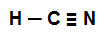 Fórmula estrutural do ácido cianídrico