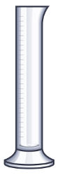 A proveta é ideal para medir o volume de um líquido