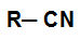 Fórmula estrutural de uma nitrila