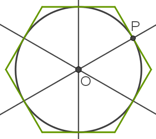 Círculo inscrito no polígono regular