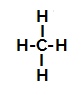 Fórmula estrutural do metano