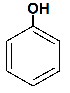 Fórmula estrutural de um fenol sem ramificação