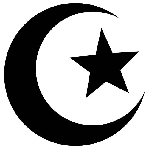 A lua crescente e estrela é um dos símbolos do islamismo.