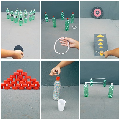 Ideias de jogos, brinquedos e recursos com materiais recicláveis