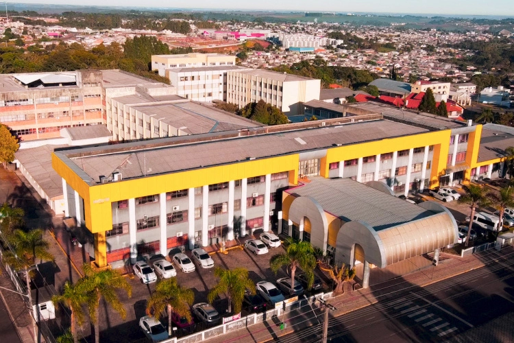 Vista aérea do campus da Unicentro em Garapuava
