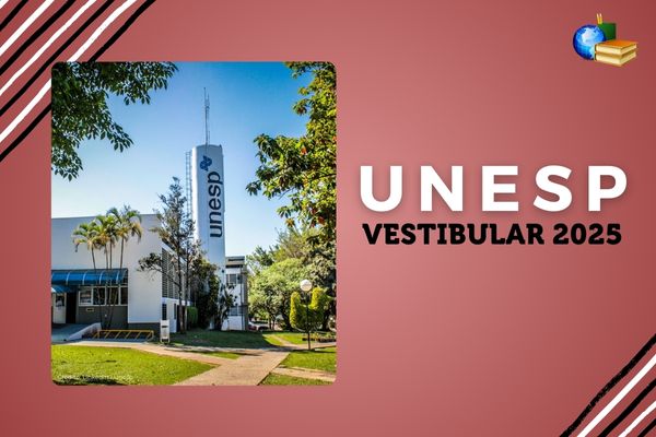 Campus da UFRGS ao lado do texto - Vestibular 2025