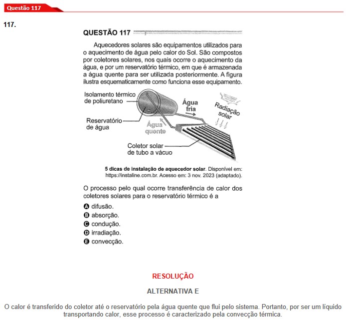Questão 117 prova cinza Enem 2024