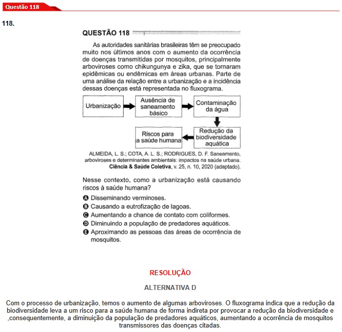 Questão 118 prova cinza Enem 2024