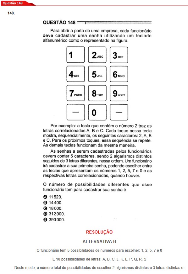 Questão 148 prova cinza Enem 2024