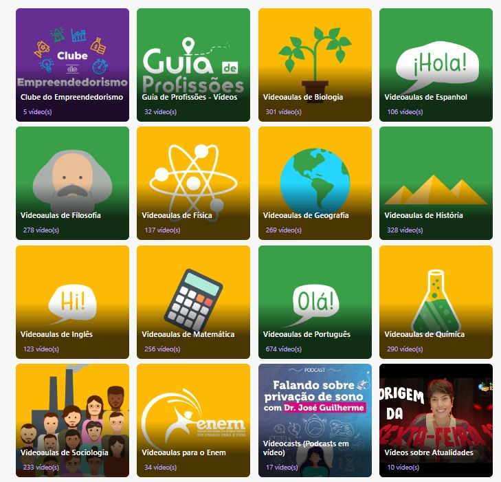 Videoaulas para o Enem